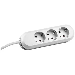 Bachmann Tischsteckdose 387.272 3fach geclipst 45D: weiss