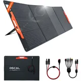 OSCAL PM400 Pro 400W Tragbare Solarpanel mit bis zu 23% Konversionsrate, Faltbares Mono Solarmodul mit verstellbarem Ständer, Wasserdicht IP67 für Camping, Portable Powerstation, RV, Garten, Balkon