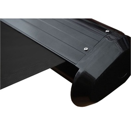Mendler Elektrische Kassetten-Markise T122, Vollkassette Volant 4x3m Polyester Anthrazit, anthrazit