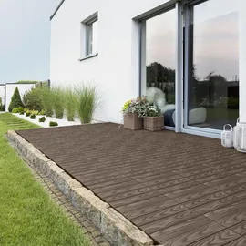 ML-Design WPC Terrassenfliesen Dunkelbraun 30 x 30 cm 44 St.
