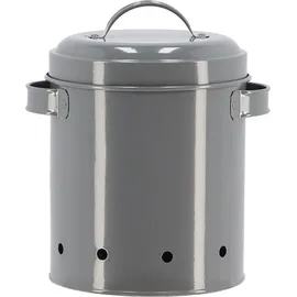 Esschert Design Vorratsdose für Zwiebeln Anthrazit aus Metall
