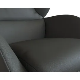 flexlux Ohrensessel "Adria", grau (warm mineral grau), B:78cm H:100cm T:96cm, 100% Echteder, Sessel, Ohrensessel, Stil & Komfort, organische Form, Fuß Eiche