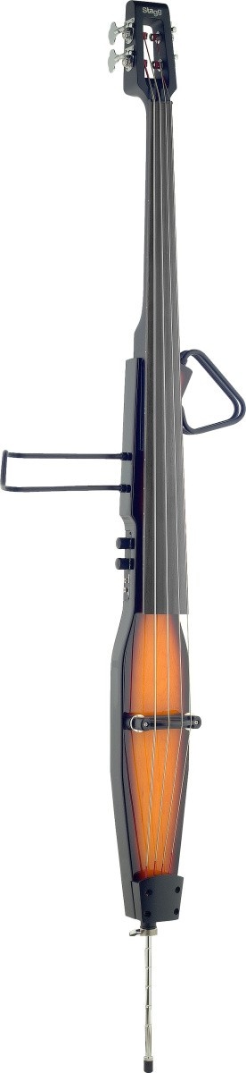 3/4 E-Kontrabass violinbraun mit Tasche