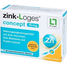 Dr. Loges zink-Loges concept 15 mg magensaftres.Tabletten