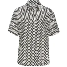 LASCANA Pyjamaoberteil Schwarz/Weiß 40