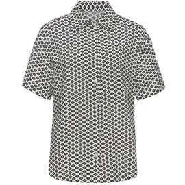 LASCANA Pyjamaoberteil Schwarz/Weiß 40