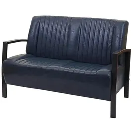 MCW Couch Kunstleder 2-Sitzer Grau