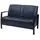 MCW Couch Kunstleder 2-Sitzer Grau