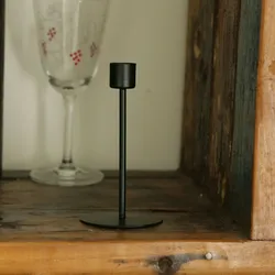 Stabkerzenhalter Kerzenständer Tafelkerzenhalter H: 14cm schwarz