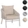 Mendler HWC-P90 Gartenstuhl 64 x 67 x 67 cm creme