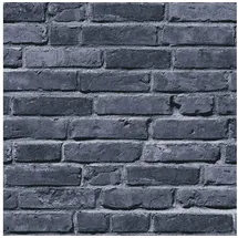 Profhome Stein Kacheln Tapete 0,53 m x 10 m 5,33 m2 Schwarz/Grau 381331