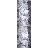 vidaXL Küchen Teppich Grau 150 x 45 cm Samt, Küche, moderner Stil, Rutschfester Samt Teppich, weiche Matte, saugfähig, pflegeleicht, minimalistisches Design