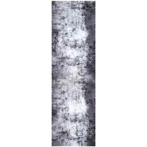 vidaXL Küchen Teppich Grau 150 x 45 cm Samt, Küche, moderner Stil, Rutschfester Samt Teppich, weiche Matte, saugfähig, pflegeleicht, minimalistisches Design