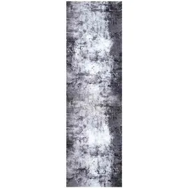 vidaXL Küchen Teppich Grau 150 x 45 cm Samt, Küche, moderner Stil, Rutschfester Samt Teppich, weiche Matte, saugfähig, pflegeleicht, minimalistisches Design