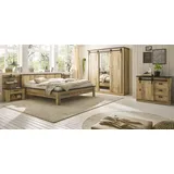 Schlafzimmer Set 7-teilig Used Wood hell und anthrazit Schlafzimmermöbel Stove