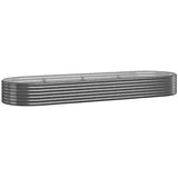 vidaXL Hochbeet Pulverbeschichteter Stahl 322 x 100 x 36 cm Anthrazit