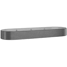 vidaXL Hochbeet Pulverbeschichteter Stahl 322 x 100 x 36 cm Anthrazit
