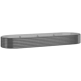 vidaXL Hochbeet Pulverbeschichteter Stahl 322 x 100 x 36 cm Anthrazit