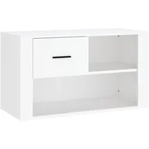 vidaXL Schuhschrank 80 x 35 x 45 cm weiß / weiß