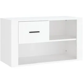 vidaXL Schuhschrank 80 x 35 x 45 cm weiß / weiß