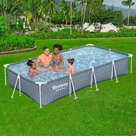BESTWAY Steel Pro Frame Pool Set 366 x 201 x 66 cm inkl. Filterpumpe