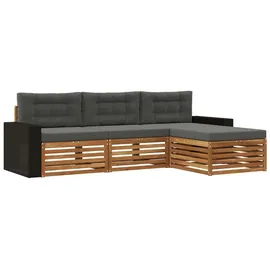 vidaXL Outdoor-Sofagarnitur 4-tlg. Braun
