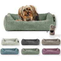 Rohrschneider Tierbett Cordstoff breit Gr. 1 taupe + faltbarer