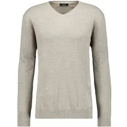 V-Ausschnitt-Pullover RAGMAN, Herren, Gr. 54, braun (walnuss, 875), 100% Baumwolle, casual, V-Ausschnitt, Langarm, Pullover