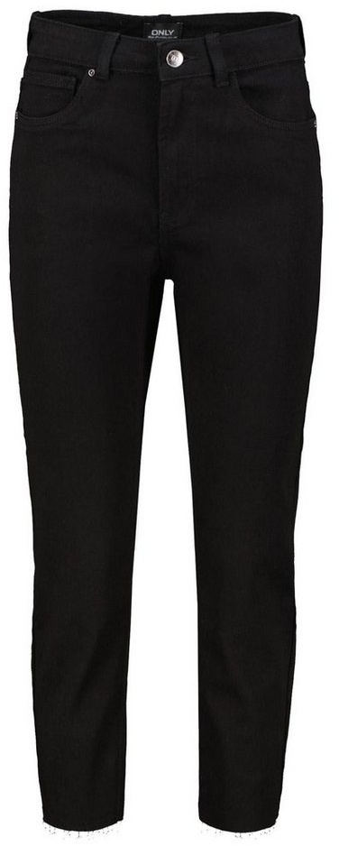 ONLY 5-Pocket-Jeans Damen Jeans ONLEMILY Straight Fit verkürzt (1-tlg) schwarz