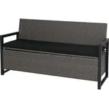 MCW F39-3 3er Sitzbank 150 x 60 x 85 cm Grau/Schwarz