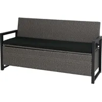 MCW F39-3 3er Sitzbank 150 x 60 x 85 cm Grau/Schwarz