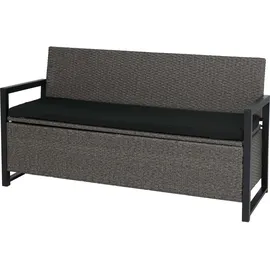 MCW F39-3 3er Sitzbank 150 x 60 x 85 cm Grau/Schwarz