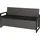 MCW F39-3 3er Sitzbank 150 x 60 x 85 cm Grau/Schwarz