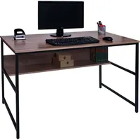 Mendler Schreibtisch HWC-K80, Bürotisch Computertisch Arbeitstisch Ablage, Metall MDF