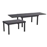 Garden Pleasure Ausziehtisch ELENA 65/130 x 65 x 75 cm Anthrazit