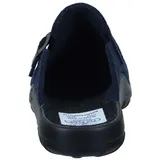 Fly Flot Herren Pantoffel Hausschuh Schnalle Filz Clog 220053, Größe:47 EU, Farbe:Blau - Blau - 47