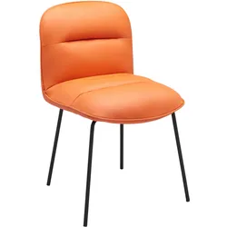 Stuhl Ellis Orange Lederlook Gepolstert
