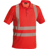 DASSY Brandon Warn UV-Poloshirt neonrot 3XL