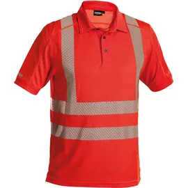 DASSY Brandon Warn UV-Poloshirt neonrot 3XL