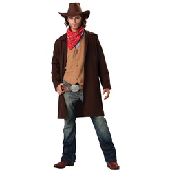 In Character Kostüm Westernheld, Klassisches Cowboy Kostüm für Karneval und Fasching braun L