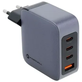 forcell F-Energy Ladegerät mit 3x USB C und USB A - 100W PD und Quick Charge 4.0