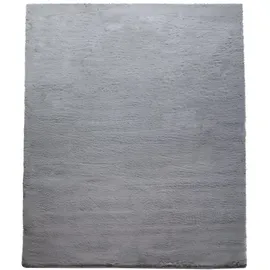 TT Home Teppich Schlafzimmer Kunstfell Flauschig Kaninchenfell Imitat In Dunkelgrau, Größe:120x160 cm