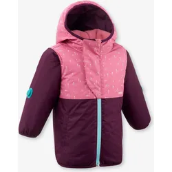 Skijacke Baby warm - 500 Lugiklip violett/rosa traubenlila|rosenholzrot 82-88cm 24M