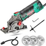Hychika - Mini-kreissäge Handkreissäge Mit 3 Sägeblättern, Skalenlineal, 500 W Motor Aus Reinem Kupfer 4.500 U/min, Ideal Zum Schneiden Von Holz, Weichmetall, Fliesen Und Kunststoff
