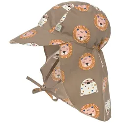 LÄSSIG UV-Sonnenhut mit Nackenschutz Wildkatzen braun, 47-49 cm