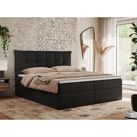 MKS Boxspringbett 160 x 200 cm H3 Schwarz