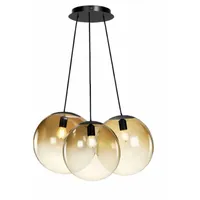 s.luce Orb Cluster 3-flg. 30 cm Rund Gold Verlauf/Schwarz
