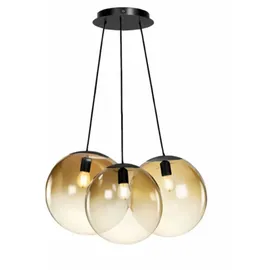 s.luce Orb Cluster 3-flg. 30 cm Rund Gold Verlauf/Schwarz