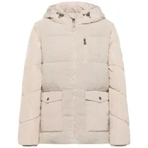 Cecil Teddy Jacke mit Strukturmix - Weiß