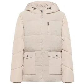 Cecil Teddy Jacke mit Strukturmix - Weiß